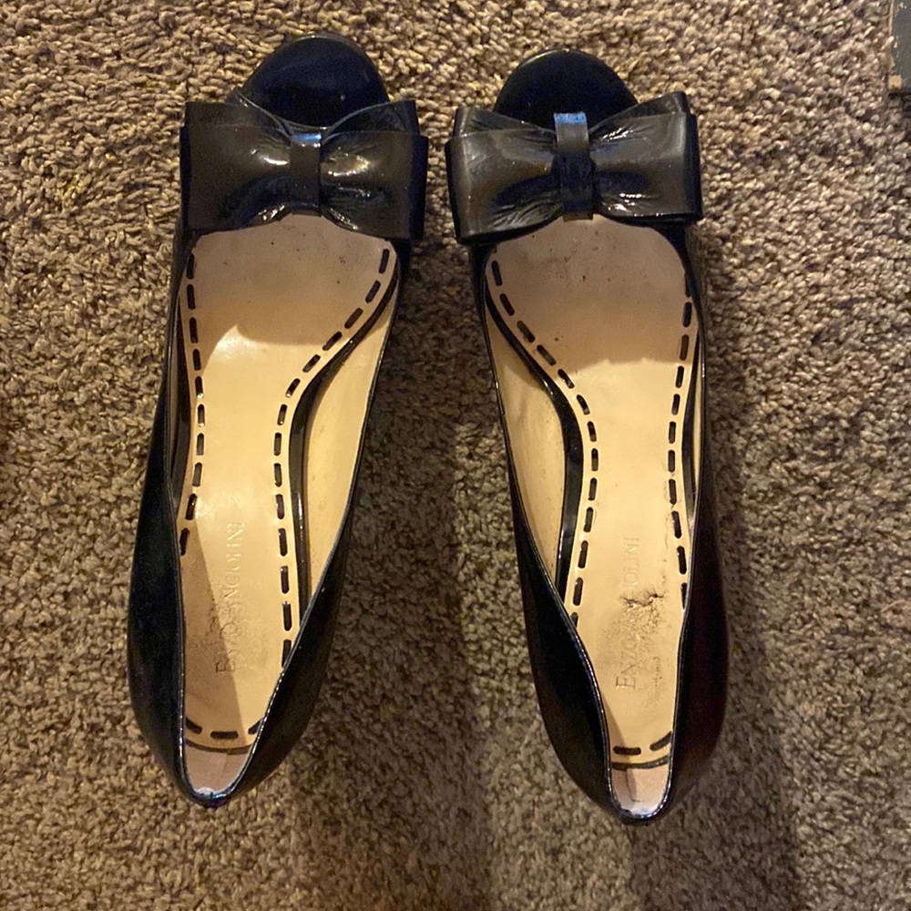 Black bow tie high heels